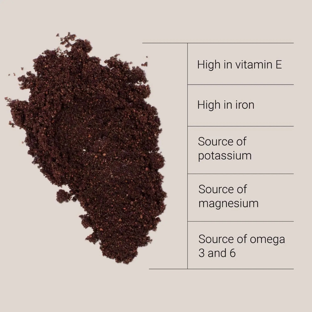 KIKI Health Organic Acai Powder rich in vitamin E iron potassium magnesium and omega 3 and 6.