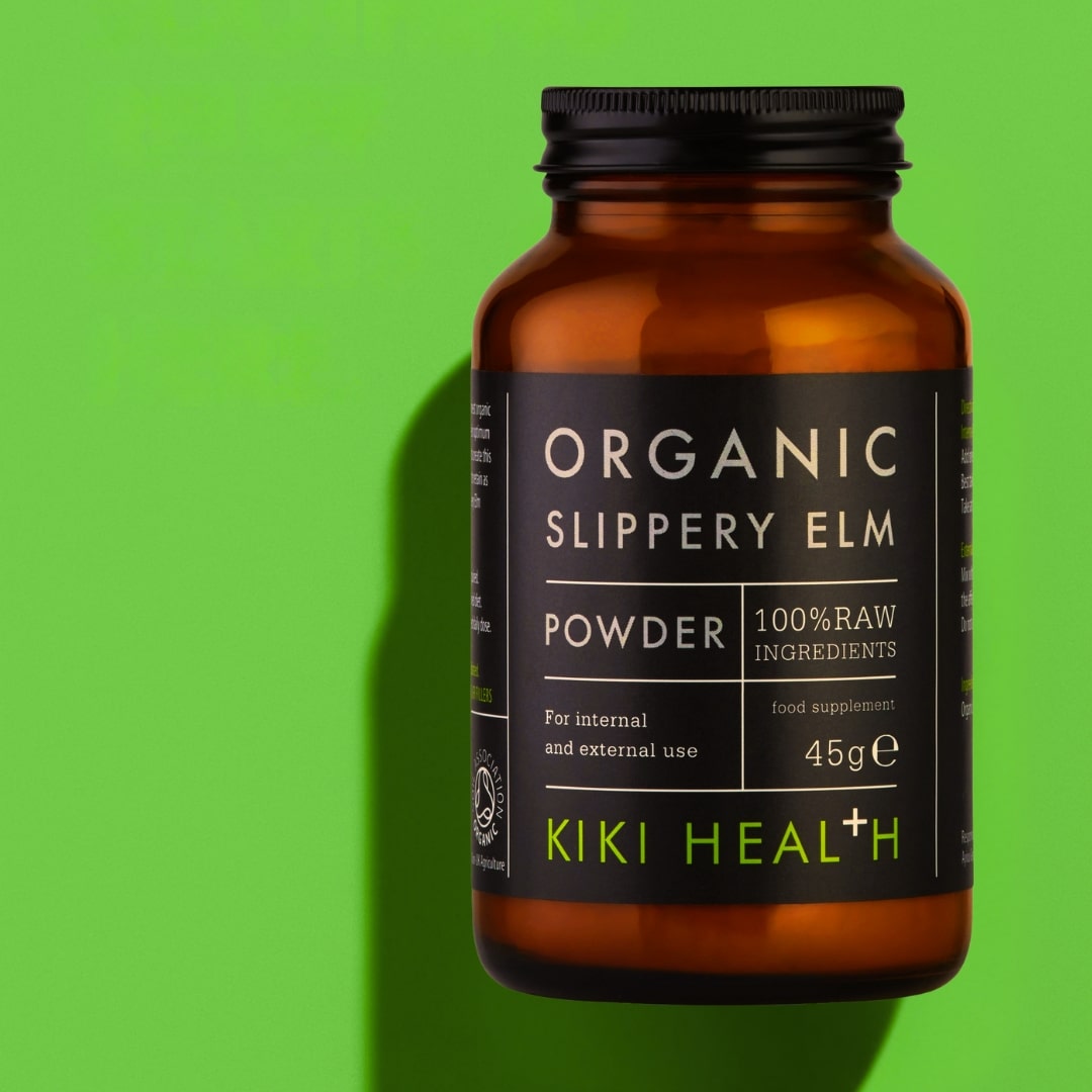 organic slippery elm powder – 45g kiki health