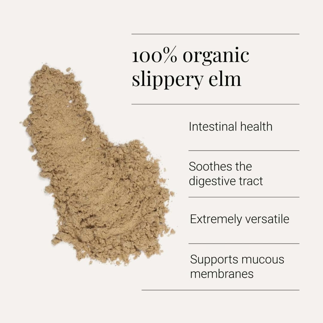 organic slippery elm powder – 45g kiki health