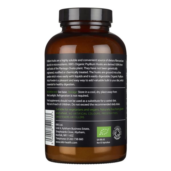 Psyllium Husks, Organic – 275g KIKI HEALTH - Image 2