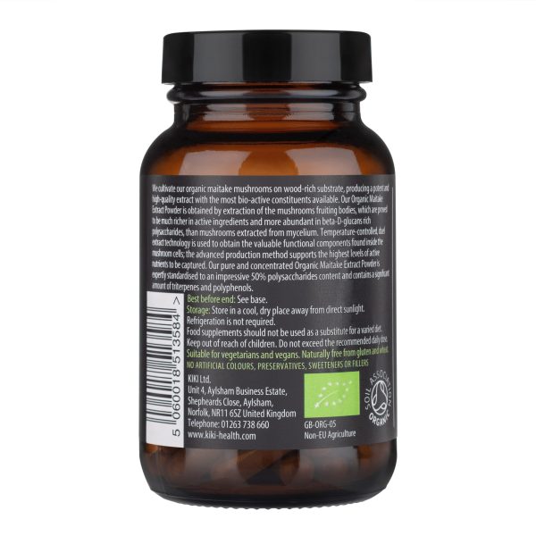 Maitake Extract, Organic – 60 Vegicaps KIKI HEALTH - Image 2