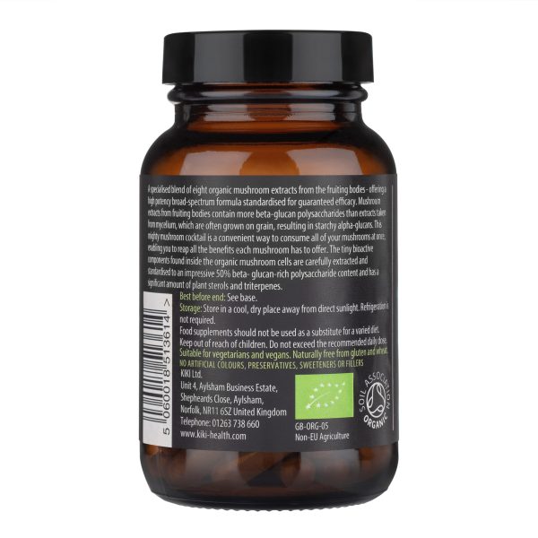 8 Mushroom Blend, Organic – 60 Vegicaps KIKI HEALTH - Image 2