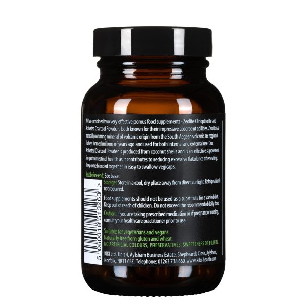 Zeolite With Activated Charcoal – 100 Vegicaps KIKI HEALTH
