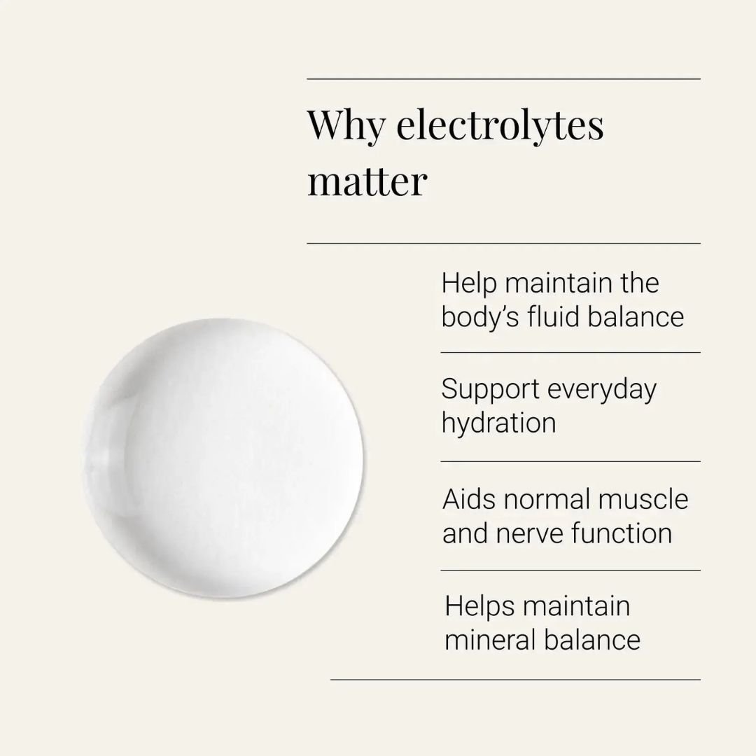 KIKI Health Ionic Electrolytes benefits supporting hydration fluid balance and muscle and nerve function.