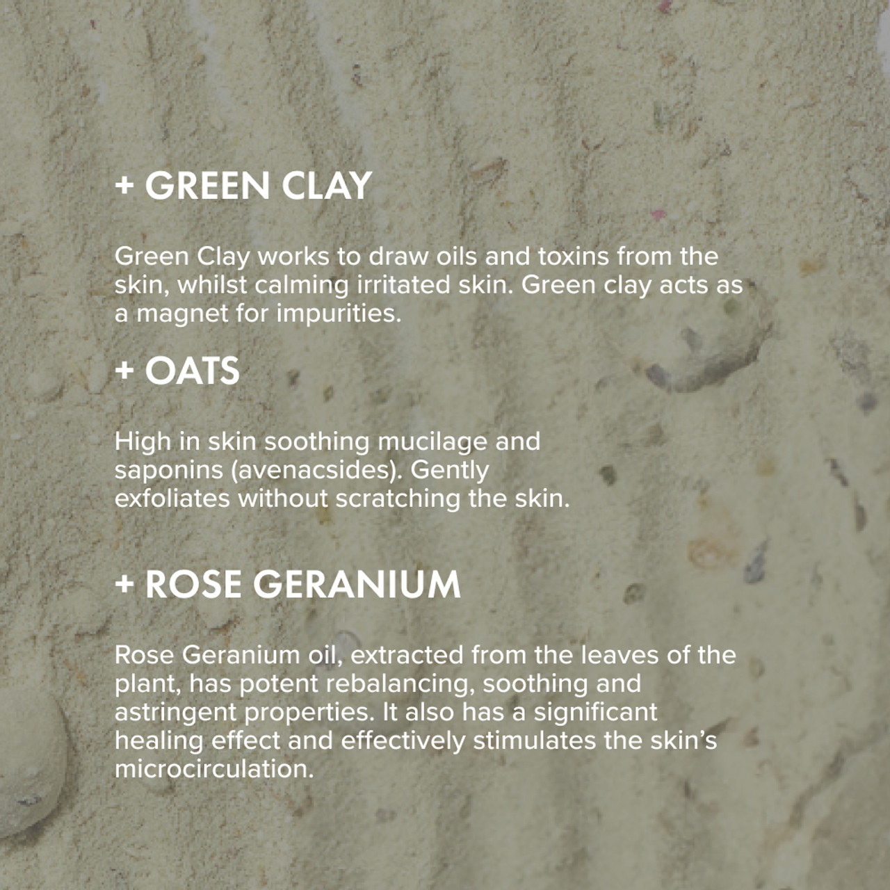 the organic pharmacy | flower petal deep cleanser & exfoliating mask ingredients