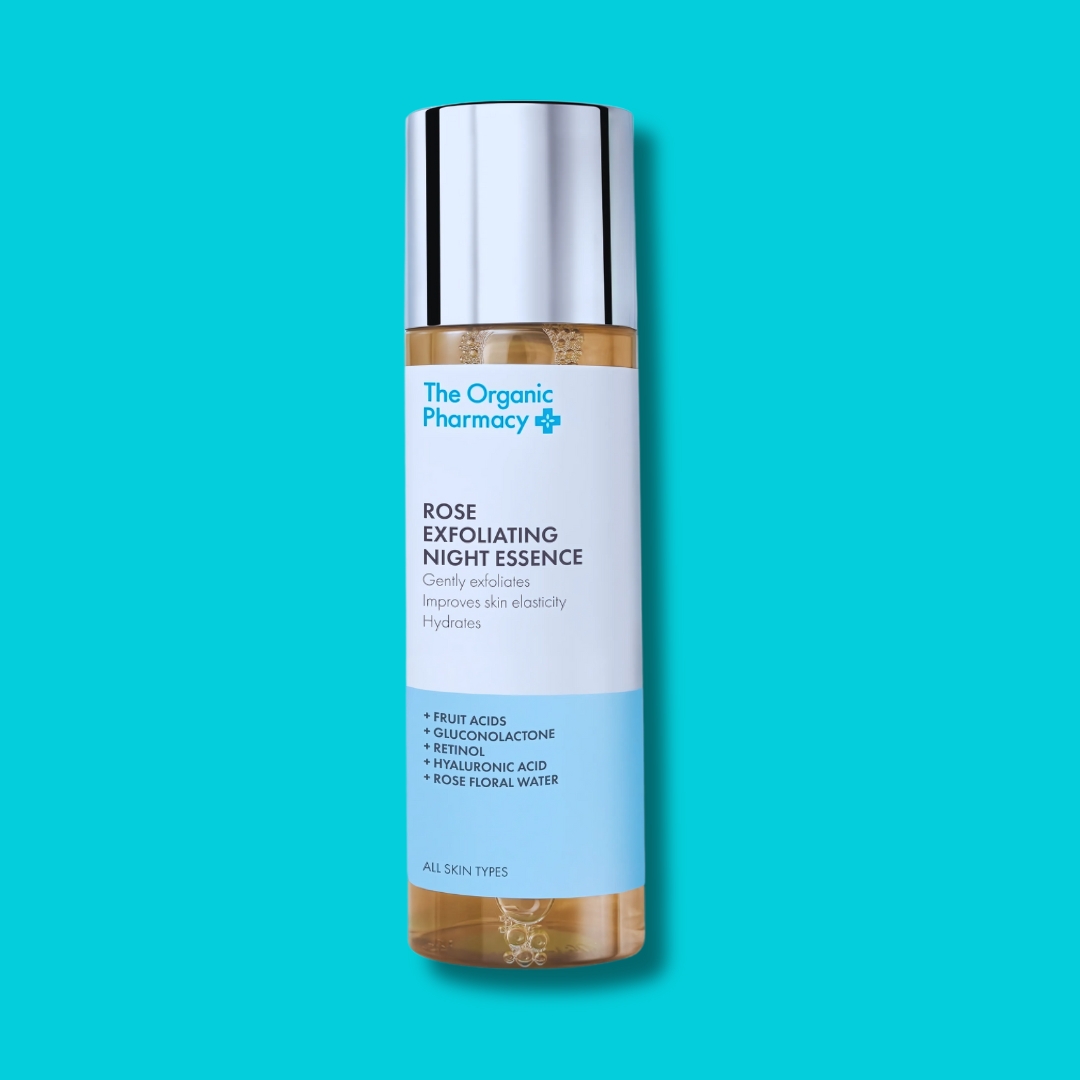 the organic pharmacy | new rose exfoliating night essence