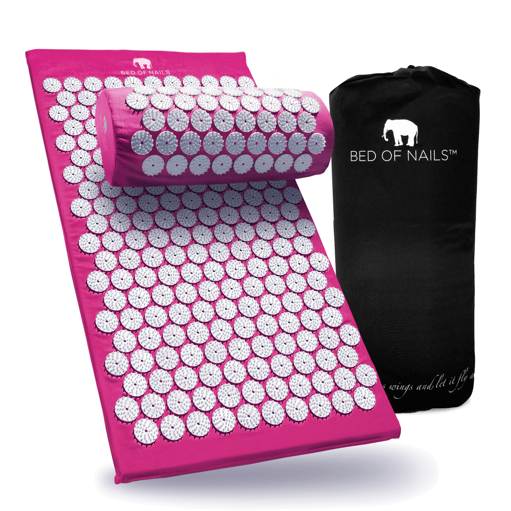 Bed of Nails | Acupressure Mat and Pillow Set - Pink