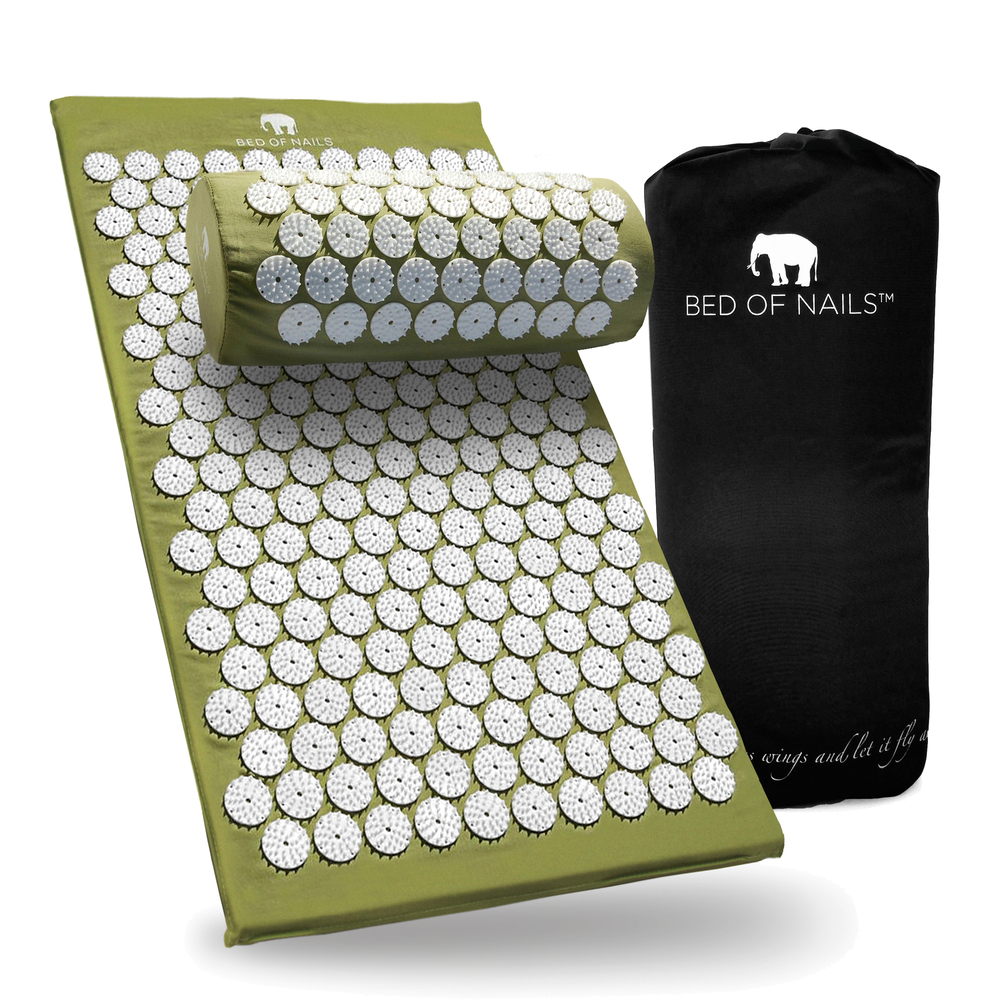 Bed of Nails | Acupressure Mat and Pillow Set - Green