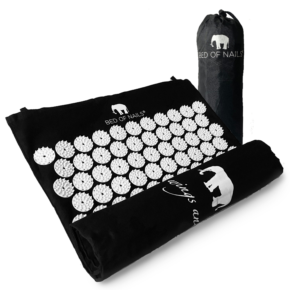 bed of nails | travel acupressure mat black
