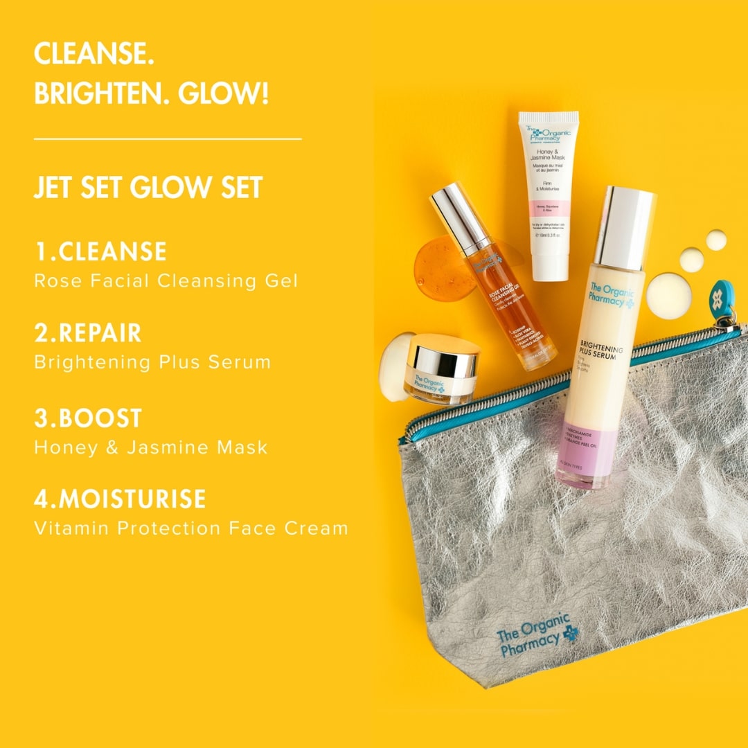 The Organic Pharmacy | Jet Set Glow Kit cleanse brighten glow