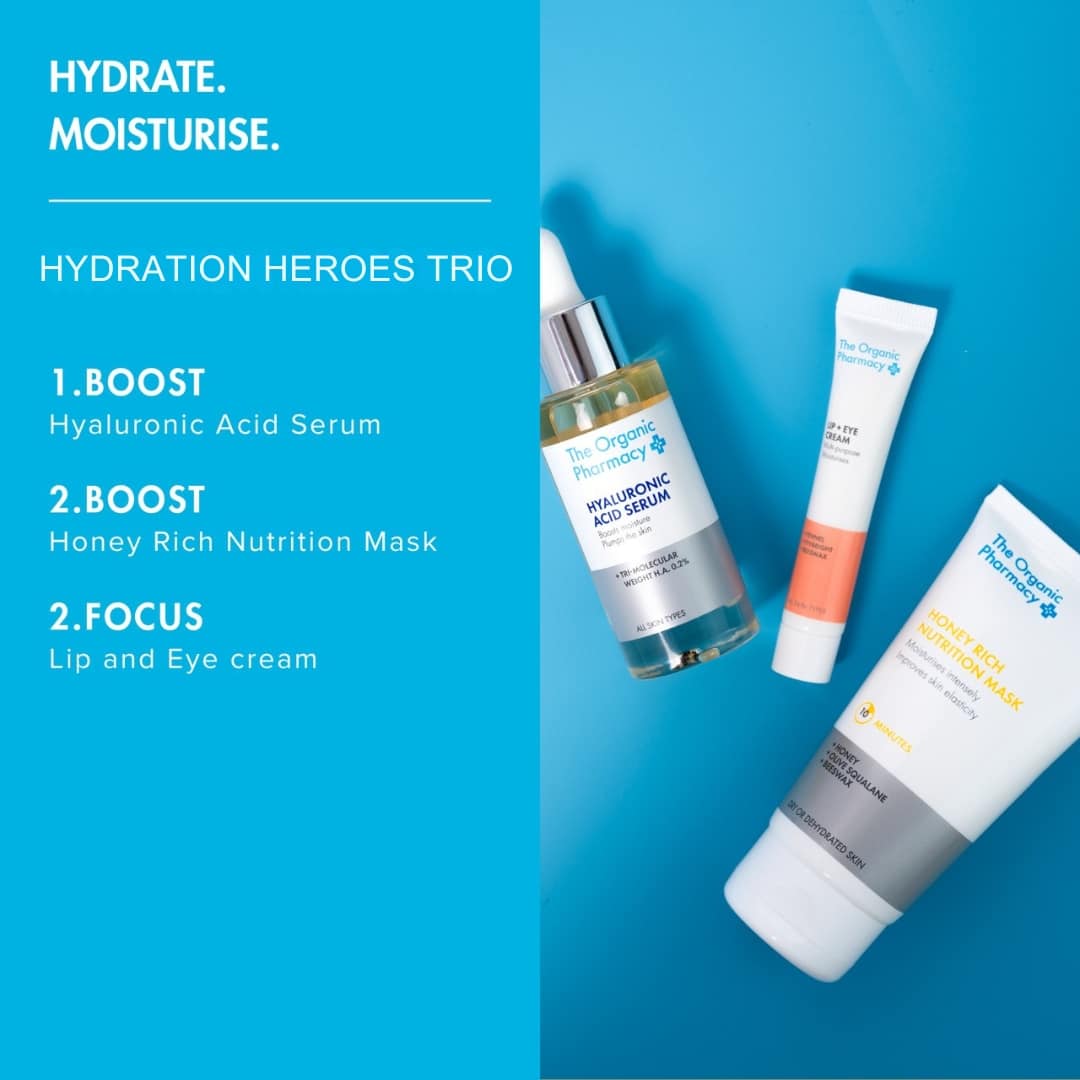 the organic pharmacy | hydration heroes trio benefits