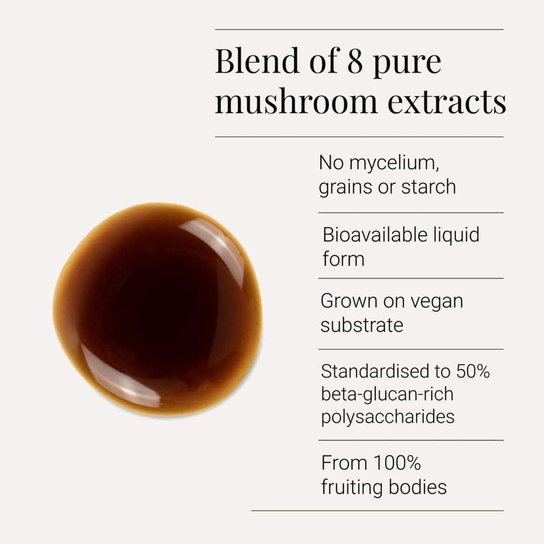 kiki health | organic multi mushroom 8 extract tincture | 50ml