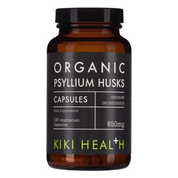 Organic Psyllium Husks | 120 Vegicaps | KIKI HEALTH