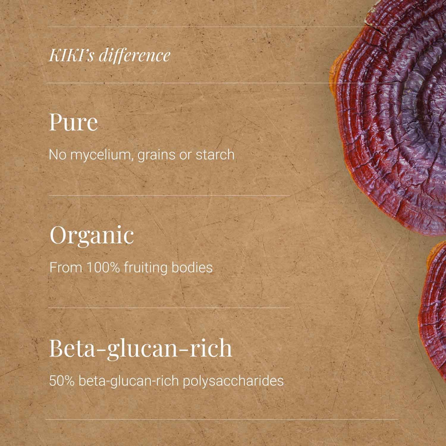 Organic Reishi Extract | 60 Vegicaps | KIKI HEALTH - Image 5
