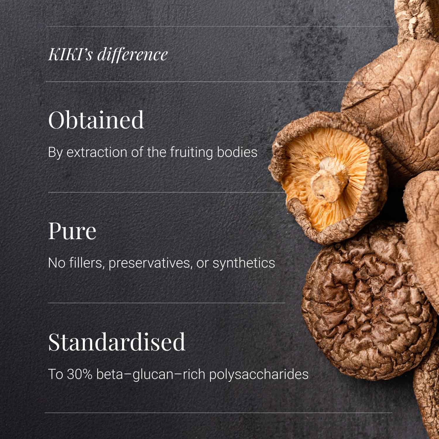 Organic Shiitake Extract | 60 Vegicaps | KIKI HEALTH - Image 5