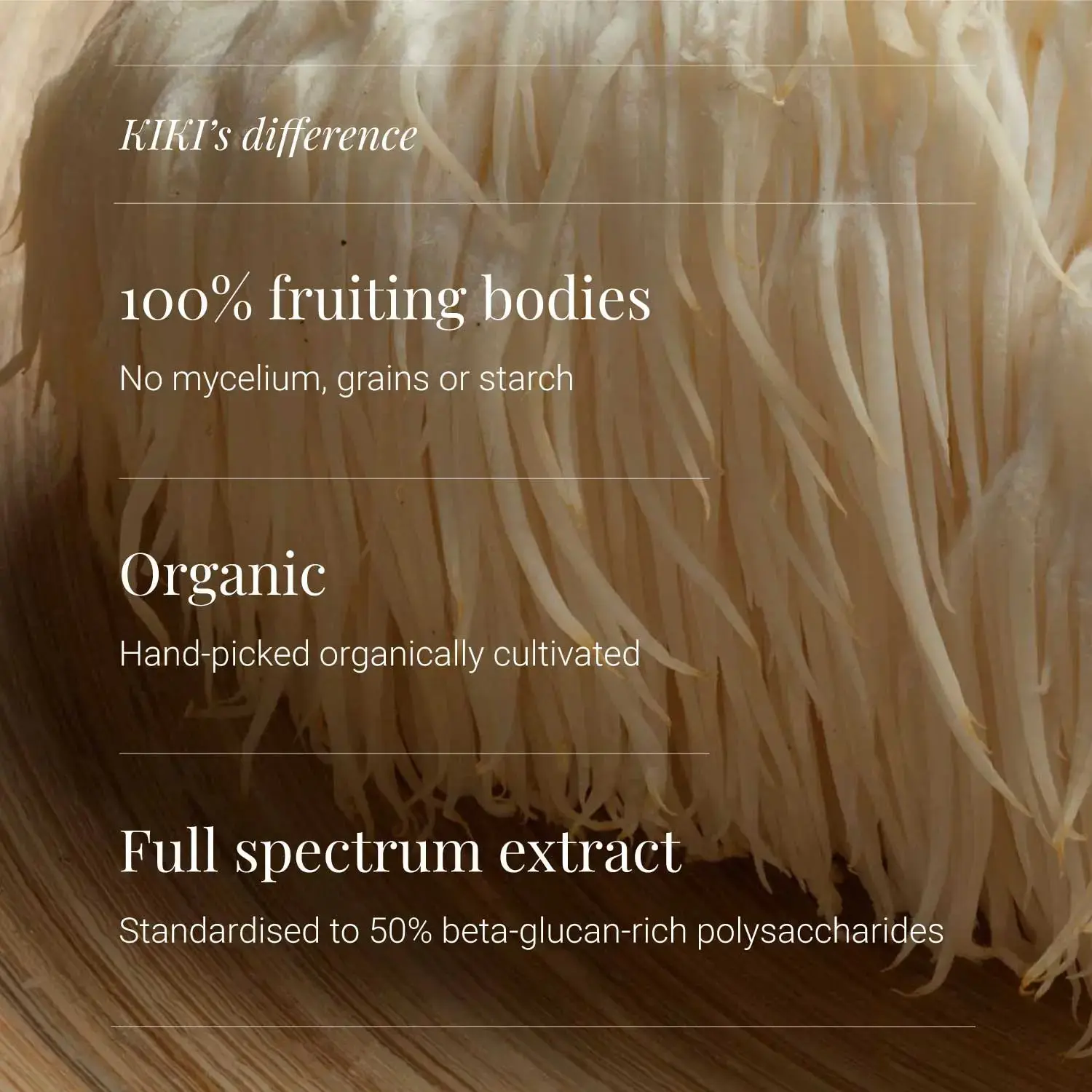 Organic Lion's Mane Extract Tincture | 50ml | KIKI Health - Image 3
