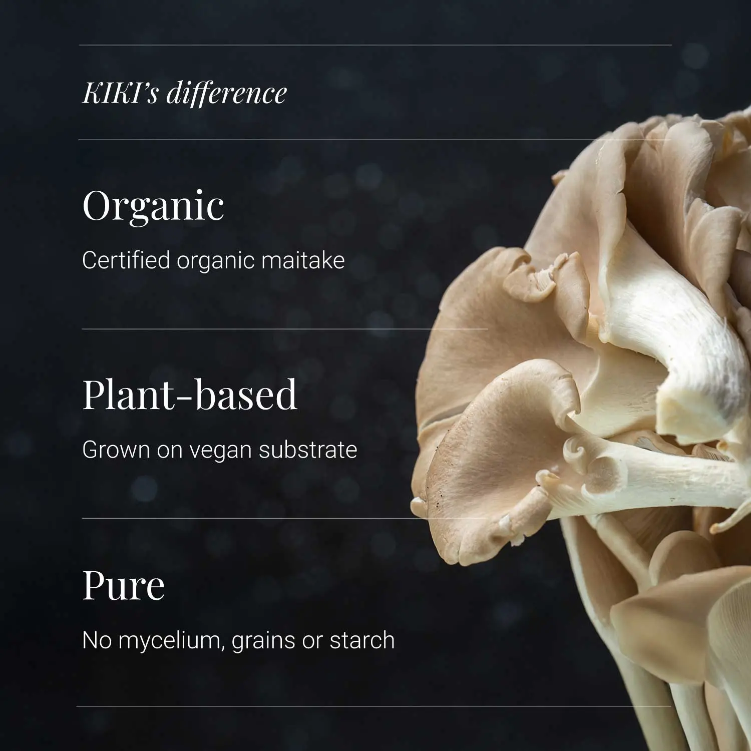 Organic Maitake Extract | 60 Vegicaps | KIKI HEALTH - Image 5